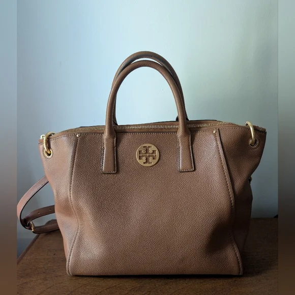 Tory Burch Everly Satchel Brown - Picture 11 of 14